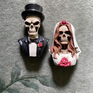Bride and groom till death wedding decor